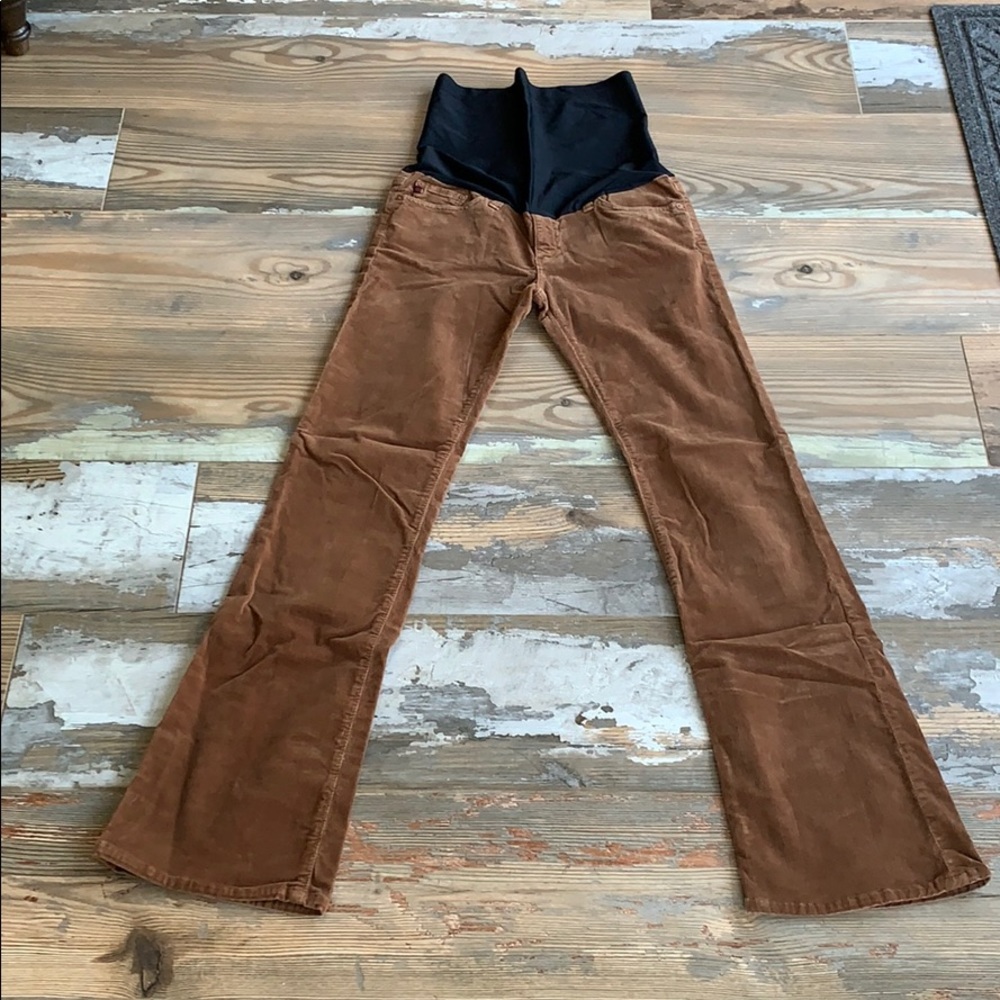 AG maternity brown bootcut pants